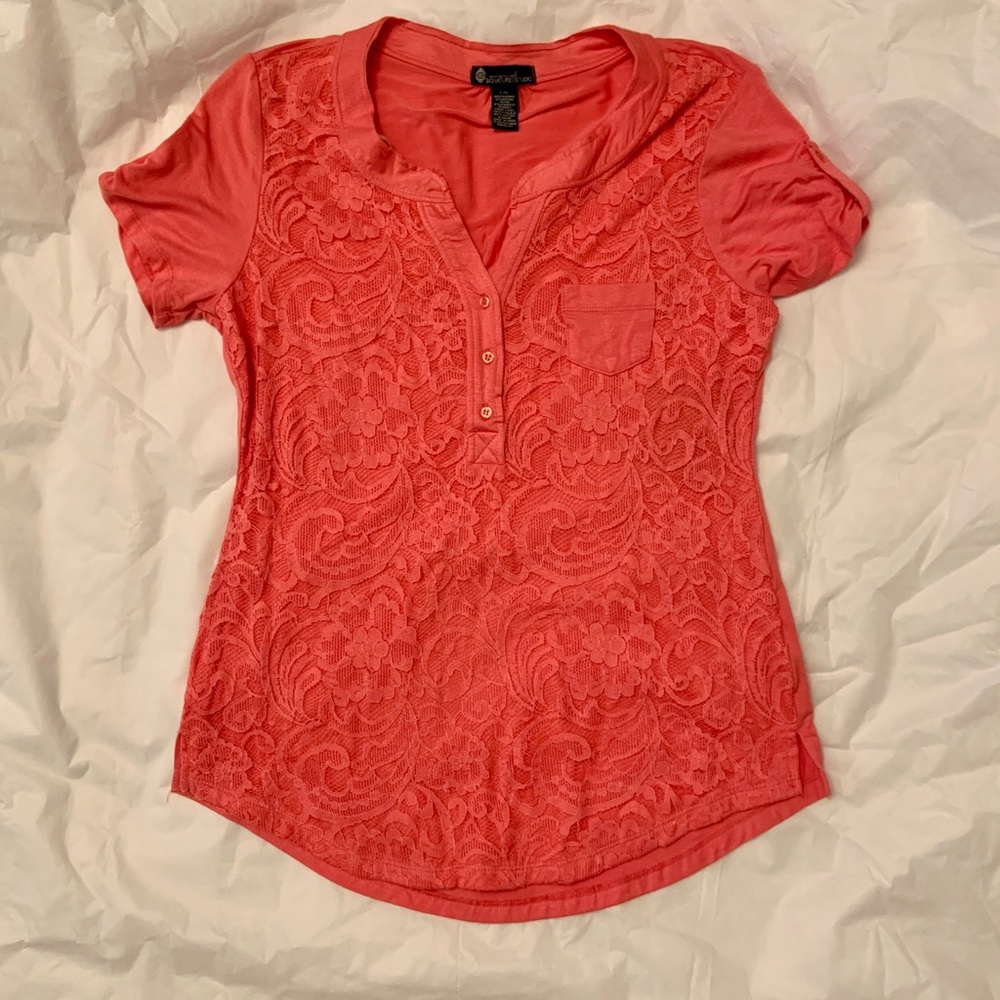 Tangerine 🍊 Signature Studio Lace Top